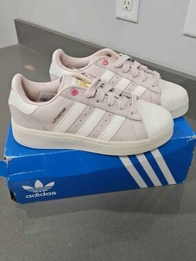 adidas Women’s Superstar Platform Sneakers - Pale Pink & White